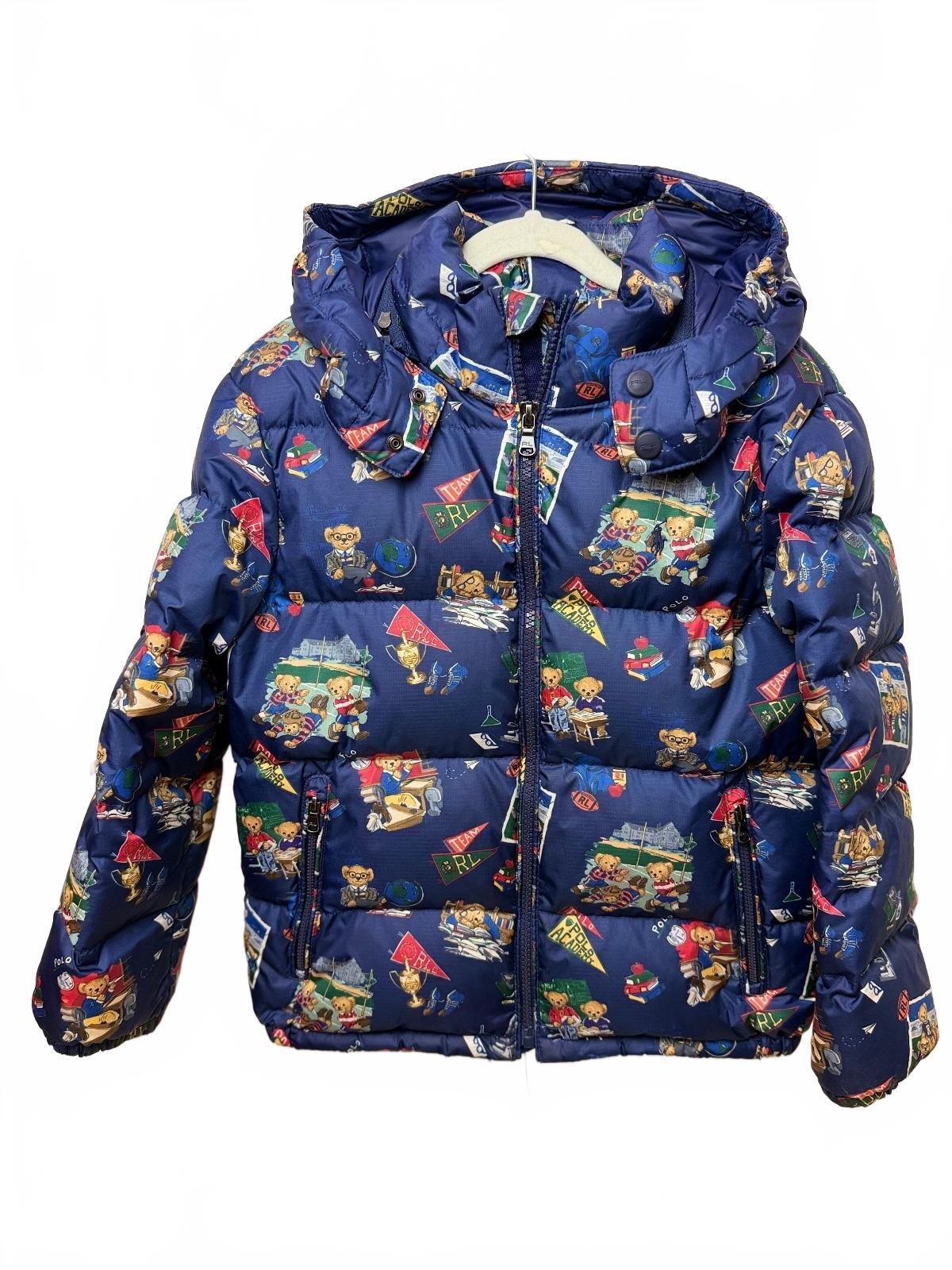 Polo Bear by Ralph Lauren Kid’s  Water-Repellent Down Jacket, Multi, Size 7 | PRE-OWNED