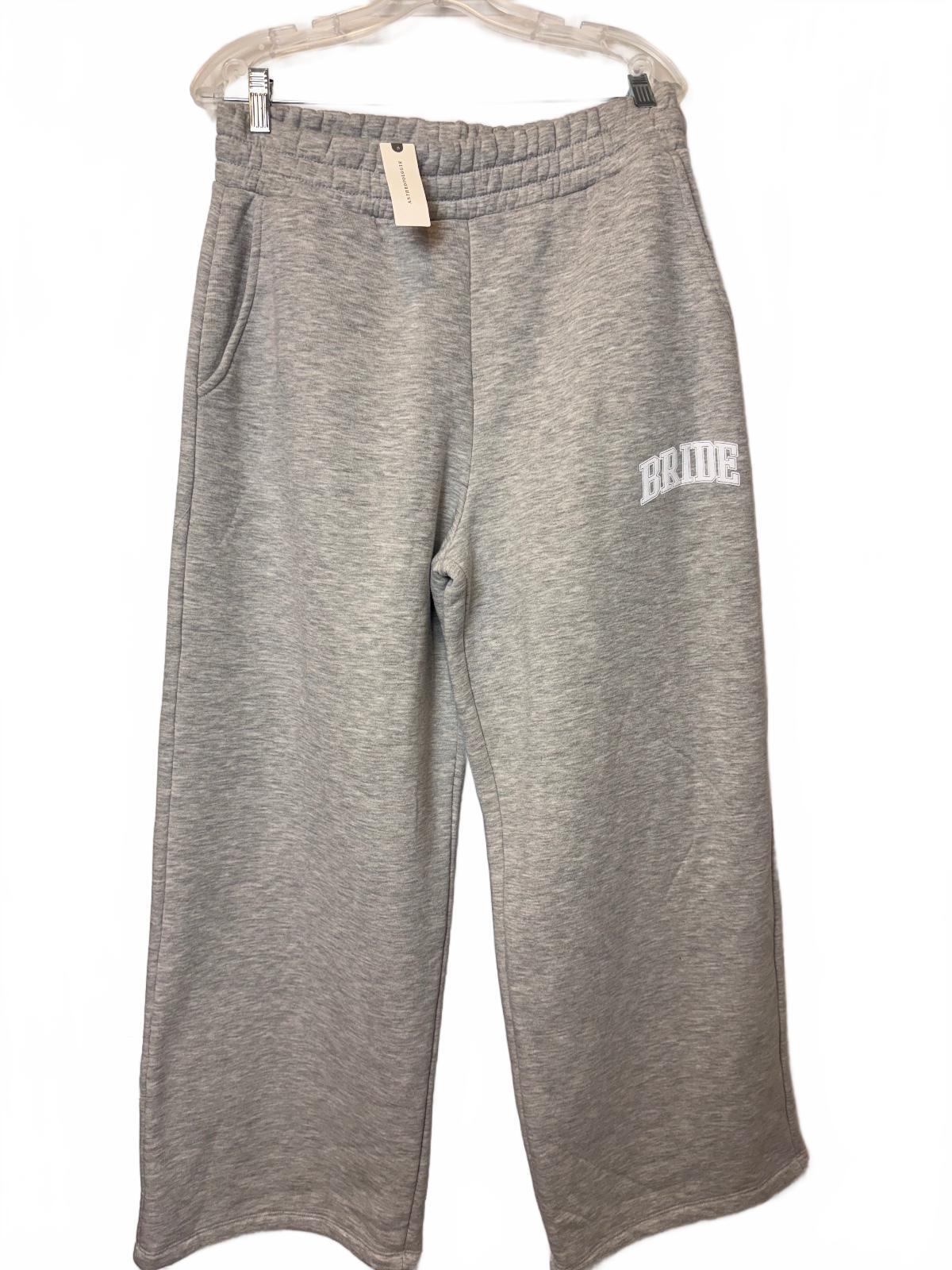 By Anthropologie Weddings BRIDE Sweatshirt (LIKE NEW) & Sweatpants (NEW) Set Bridal Lounge M