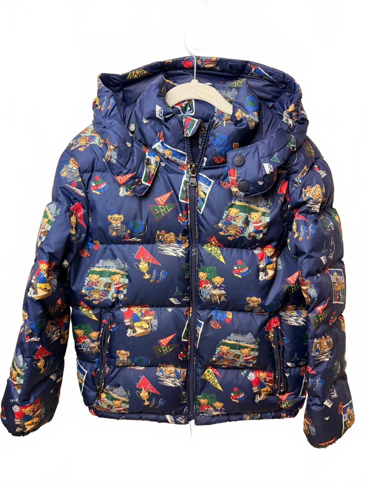 Polo Bear by Ralph Lauren Kid’s  Water-Repellent Down Jacket, Multi, Size 7 | PRE-OWNED