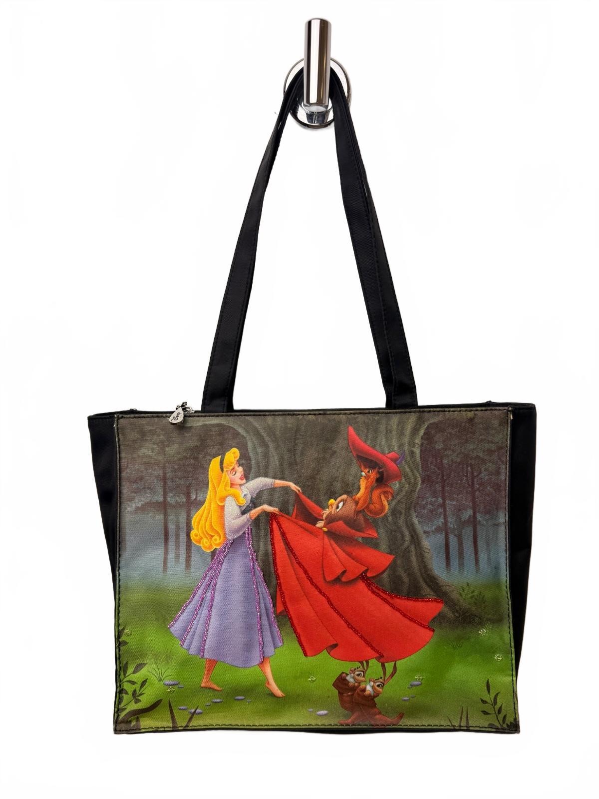 Rare Disney Sleeping Beauty Aurora Sequin Beaded Tote Shoulder Bag HTF