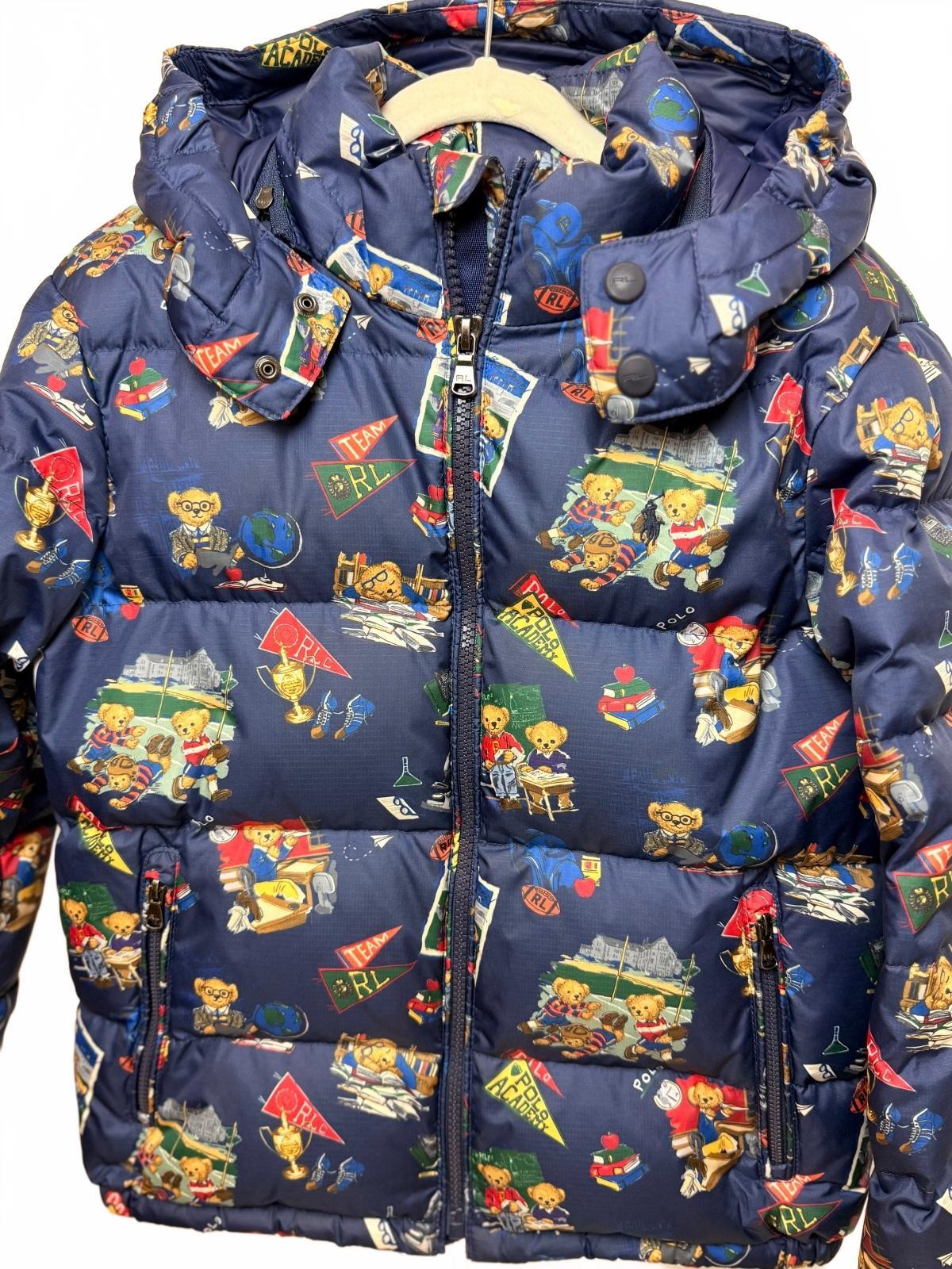 Polo Bear by Ralph Lauren Kid’s  Water-Repellent Down Jacket, Multi, Size 7 | PRE-OWNED