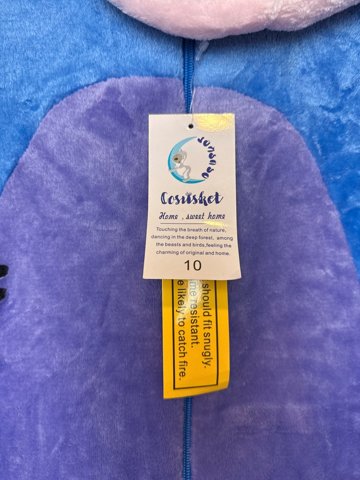 COSUSKET Disney Eeyore Kids Plush Hooded Halloween Costume Onesie Size 10 NWT