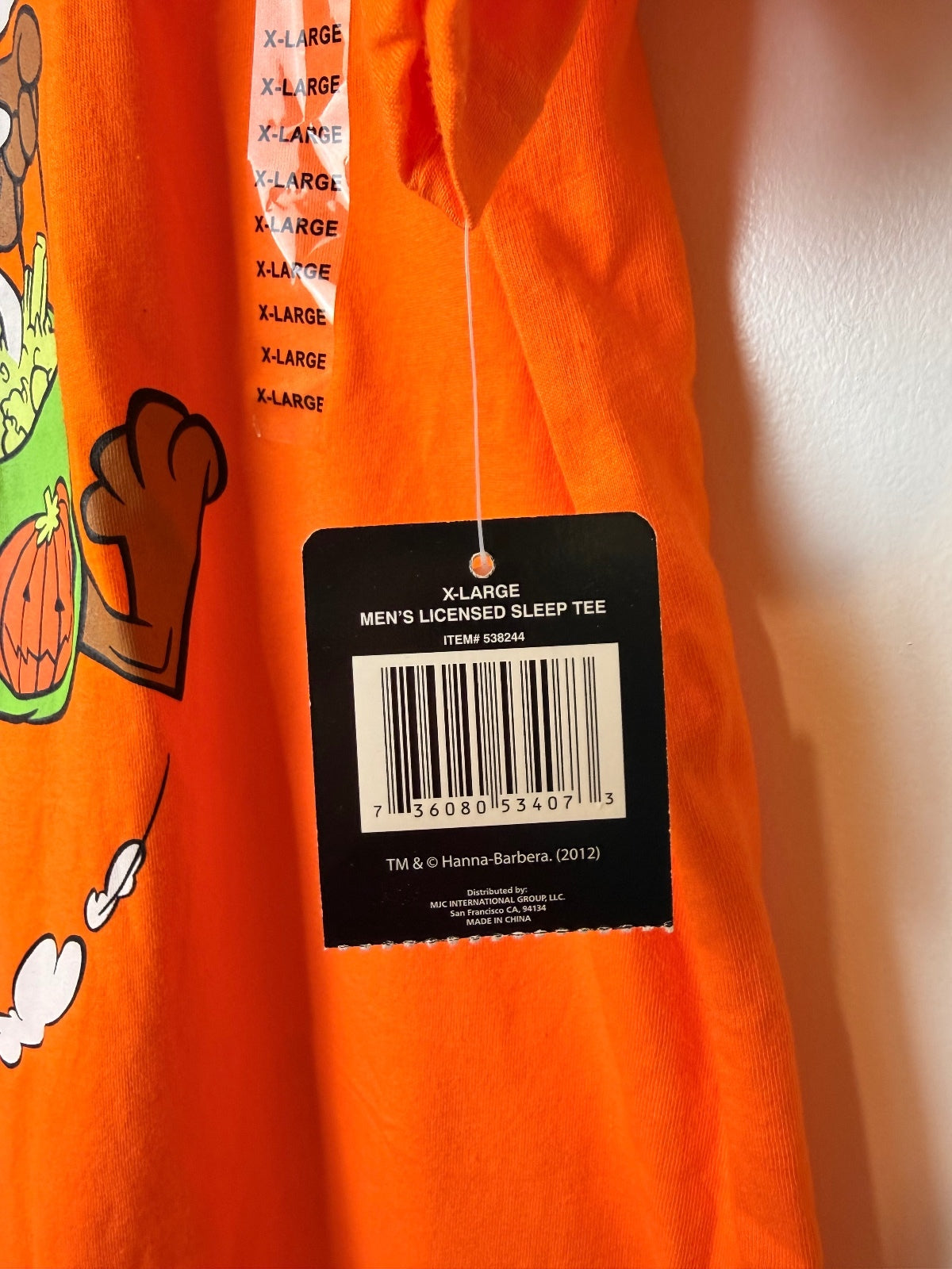 Scooby-Doo Halloween Boo Orange Graphic T-Shirt Men’s XL Brand New NWT