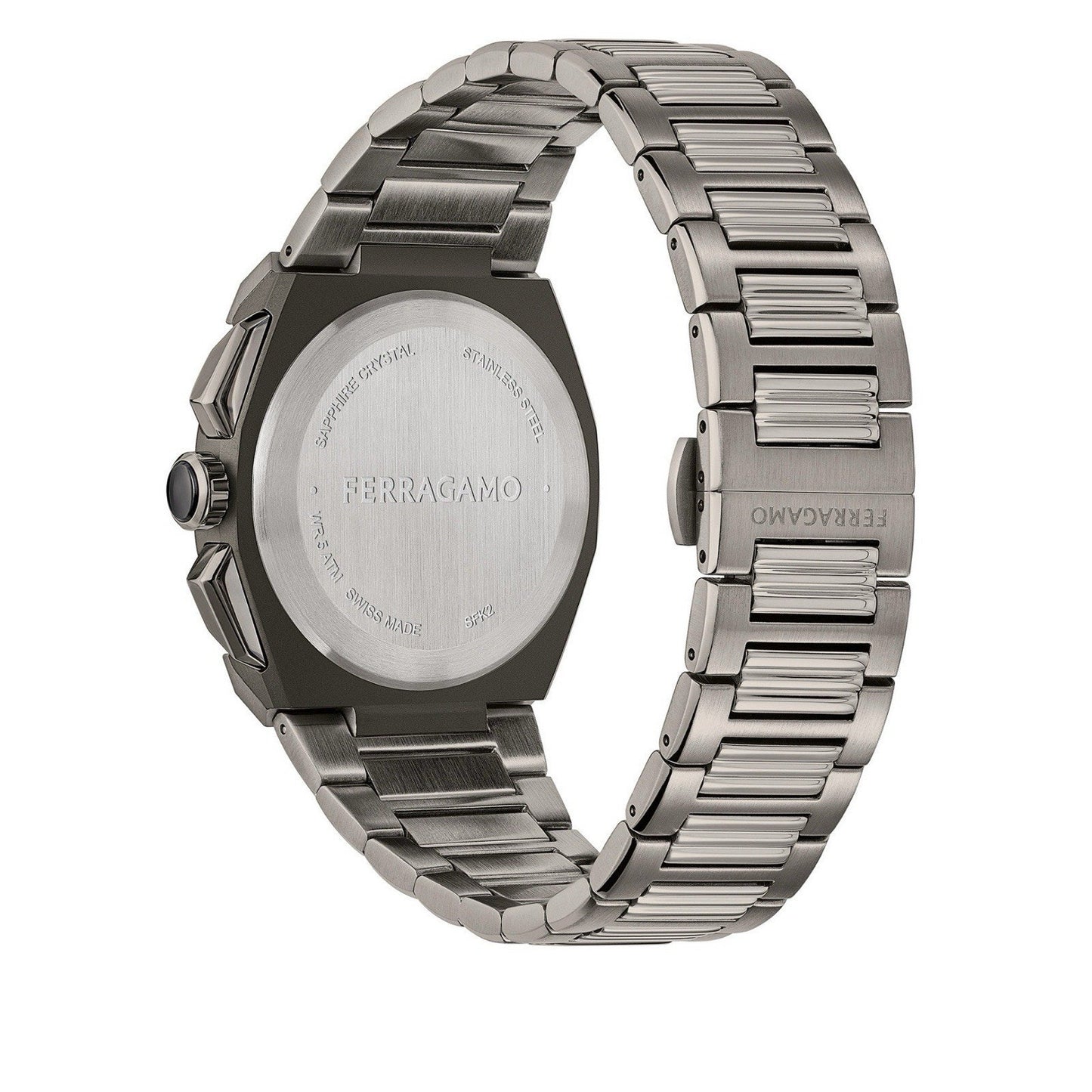 Ferragamo Supreme Chrono Men’s Swiss Quartz Watch 43mm Gunmetal SFK200423