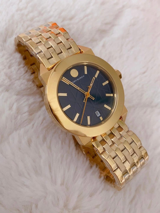 Tory Burch TBW8003 Whitney Gold Stainless Steel Blue Dial Women`s Watch