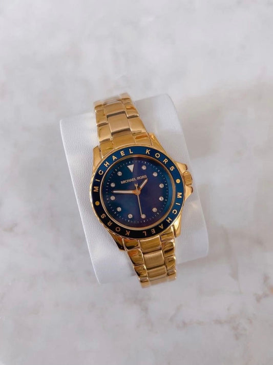 Michael Kors Women Blue Dial Stainless Steel Watch