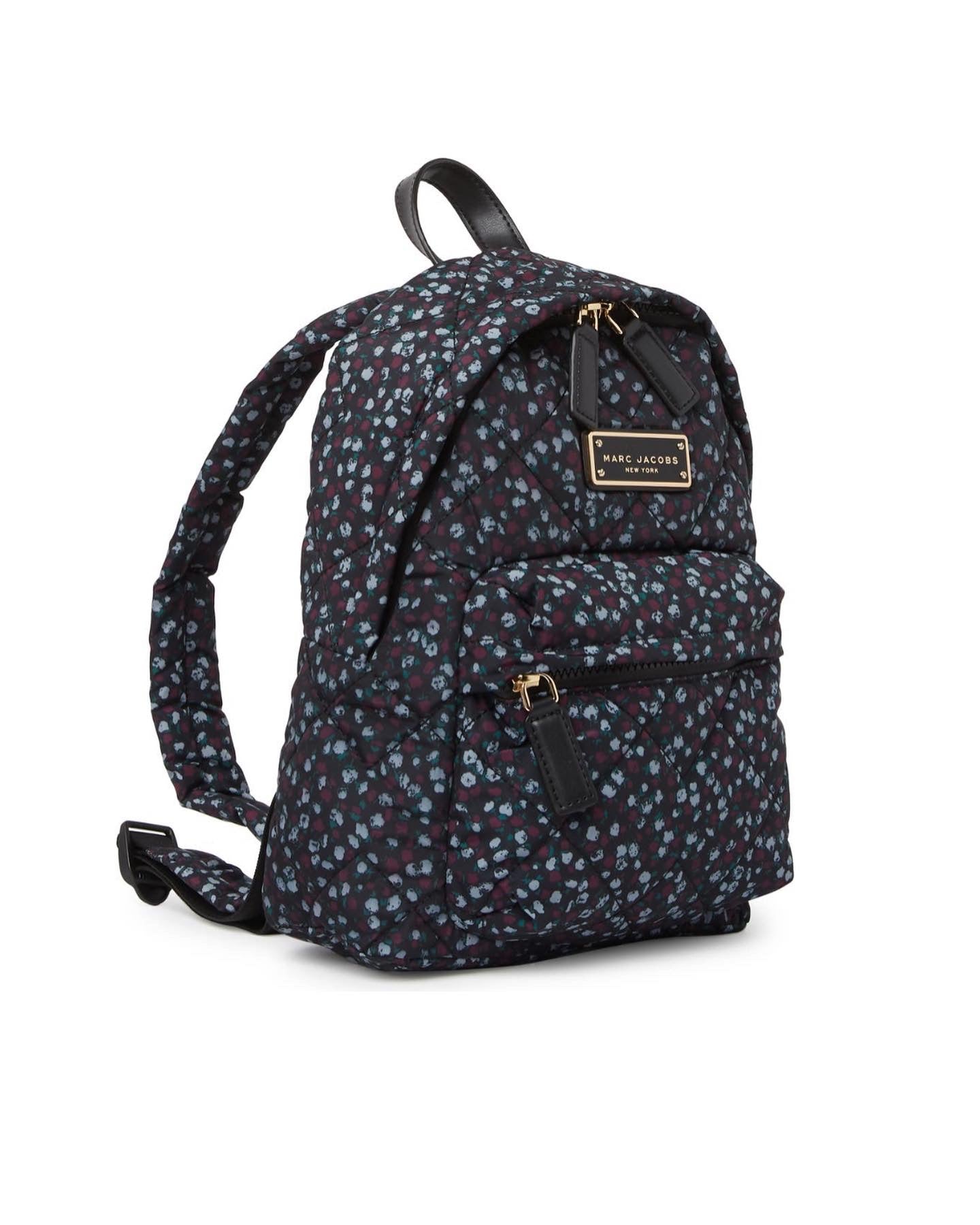 Marc Jacobs Quilted Nylon Printed Mini Backpack, Blue Mirage Multi