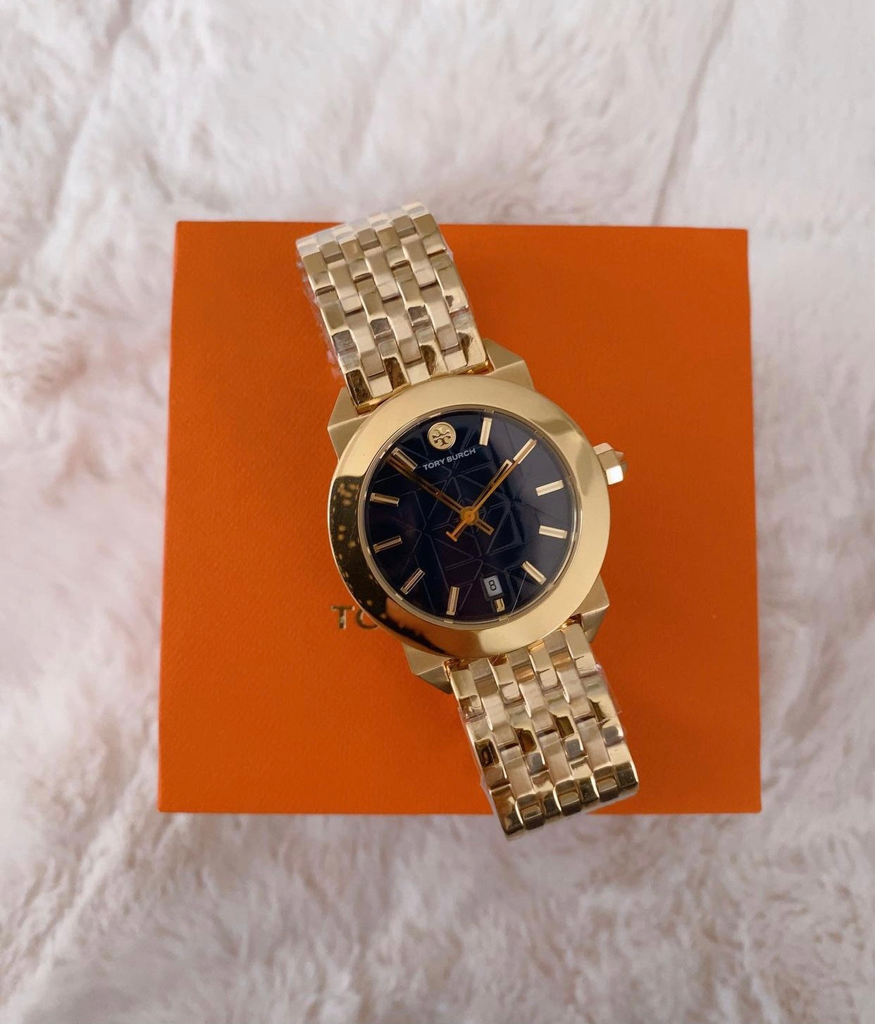 Tory Burch TBW8003 Whitney Gold Stainless Steel Blue Dial Women`s Watch
