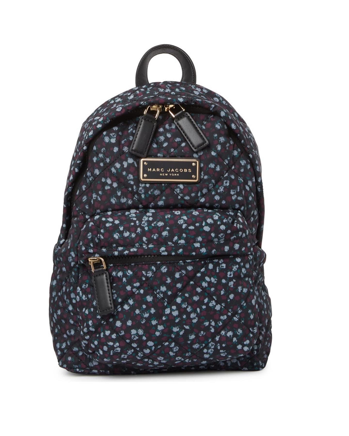 Marc Jacobs Quilted Nylon Printed Mini Backpack, Blue Mirage Multi
